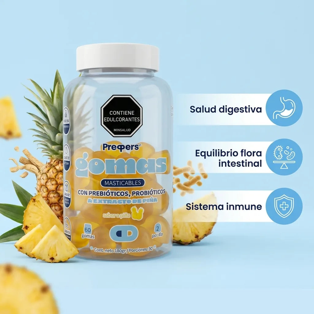 Gomas Prebióticos & Probióiticos con Extracto de Piña – Preppers