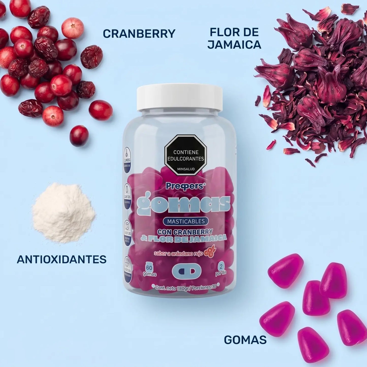 Gomas Cranberry & Flor de Jamaica